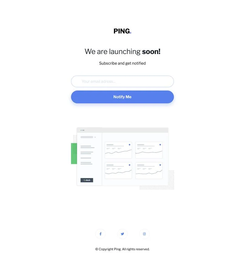 Ping Coming Soon Page
