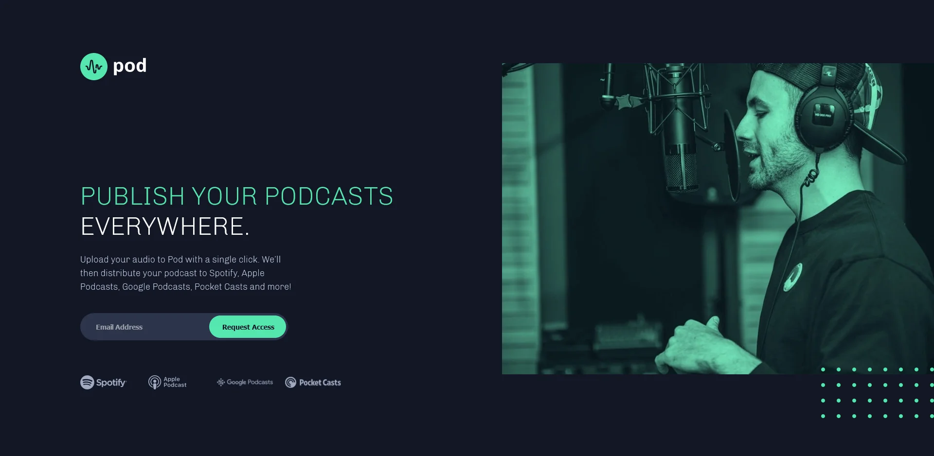 Pod Request Access Landing Page