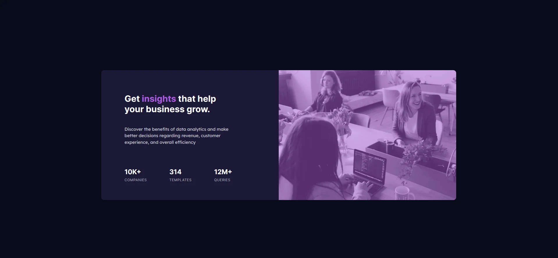 Stats preview card component